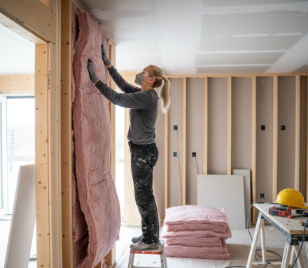 Trockenbauwand dämmen