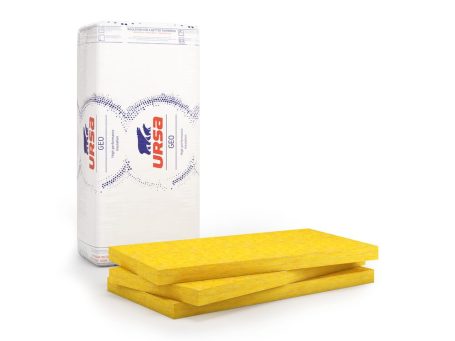 Gelbe Mineralwolle Dämmplatten der Merke Ursa